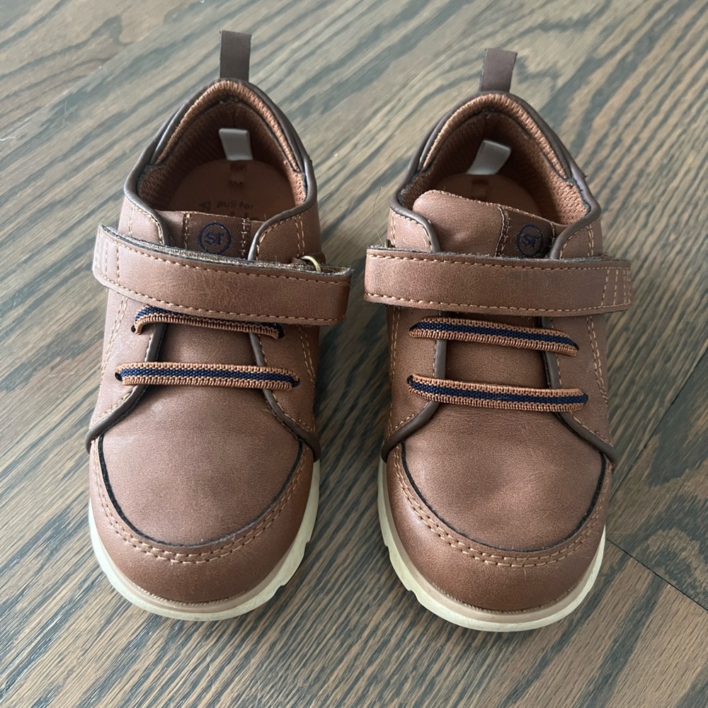 Stride Rite 360 Boys Ethan Dress Shoe, Tan, 8 Toddler